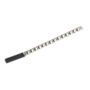 Sealey Premier Socket Retaining Rail with 14 Clips 3/8"Sq Drive