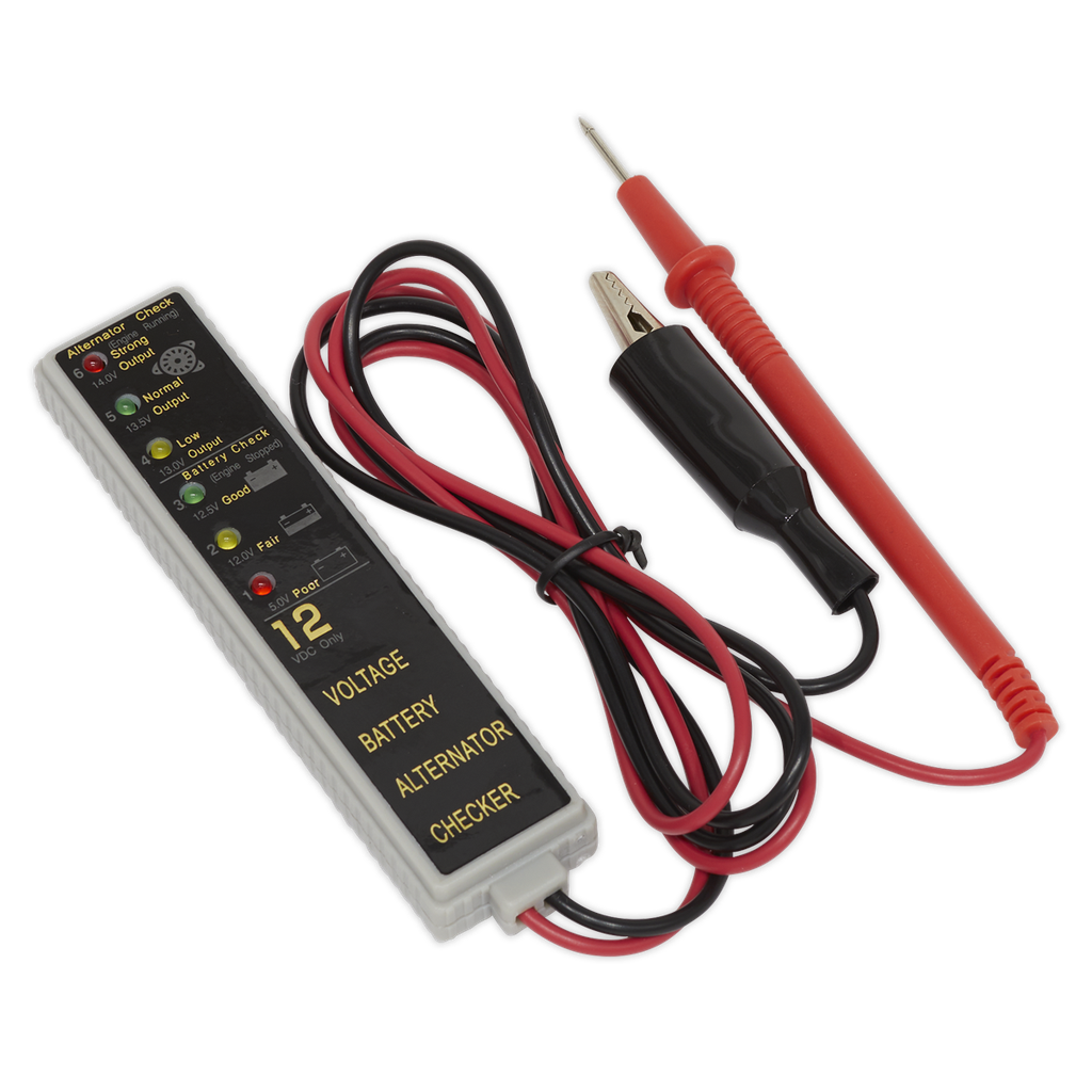 Sealey LED Battery & Alternator Tester 12V