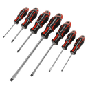 Sealey Premier GripMAX® Screwdriver Set 7pc - Red