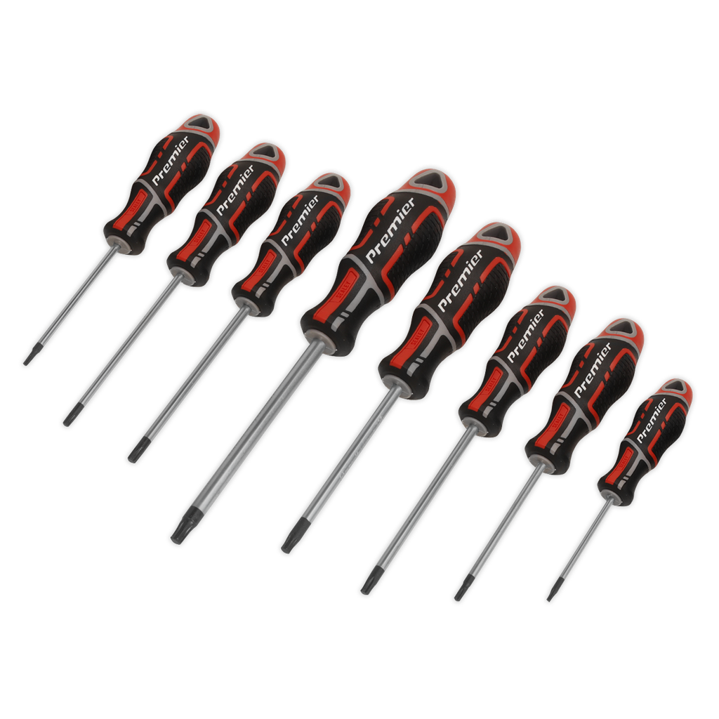 Sealey Premier GripMAX® Security TRX-Star* Screwdriver Set 8pc - Red