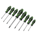 Sealey Premier GripMAX® Security TRX-Star* Screwdriver Set 8pc - Hi-Vis Green
