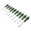 Sealey Premier GripMAX® TRX-Star* Screwdriver Set 10pc - Hi-Vis Green