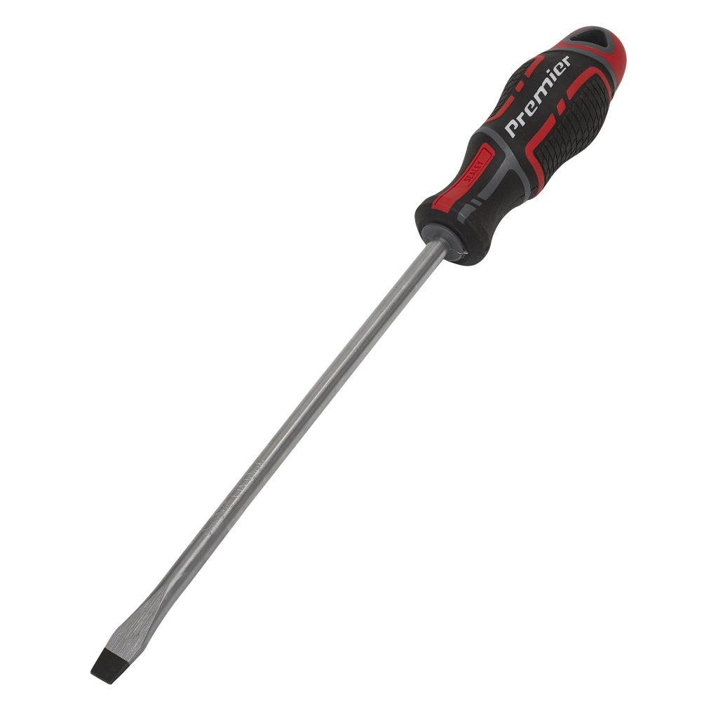 Sealey Premier GripMAX® Slotted Screwdriver 8 x 200mm
