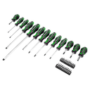 Sealey Premier GripMAX® Screwdriver & Bit Set 33pc - Hi-Vis Green