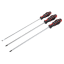 Sealey Premier GripMAX® Extra-Long Screwdriver Set 3pc