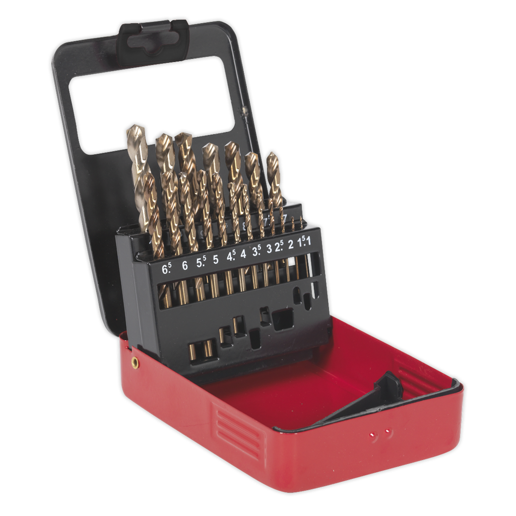 Sealey HSS Cobalt Fully Ground Drill Bit Set 19pc