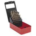 HSS Cobalt Fully Ground Drill Bit Set 25pc