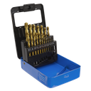 Sealey HSS Fully Ground Drill Bit Set 19pc - DIN 338