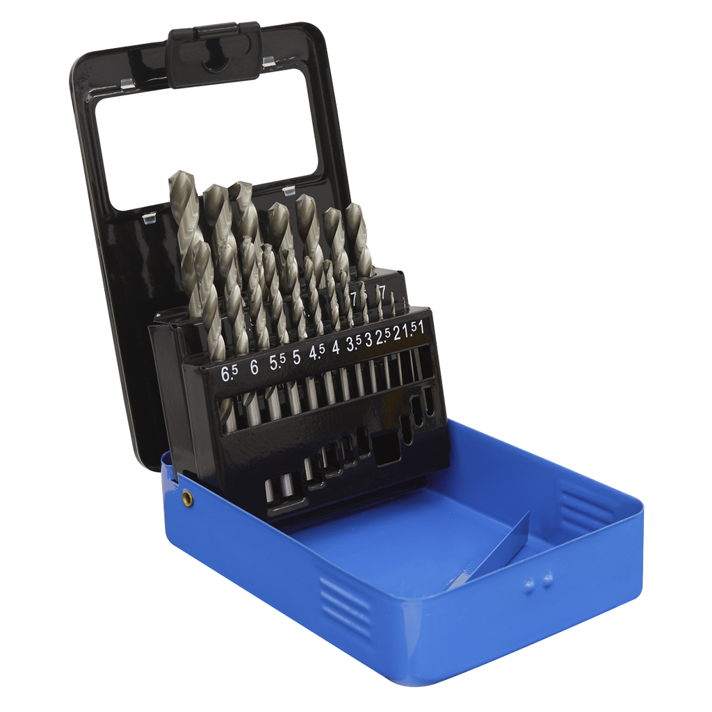 HSS Fully Ground Drill Bit Set 19pc