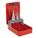 Sealey Double Flute HSS M2 Step Drill Bit Set 3pc