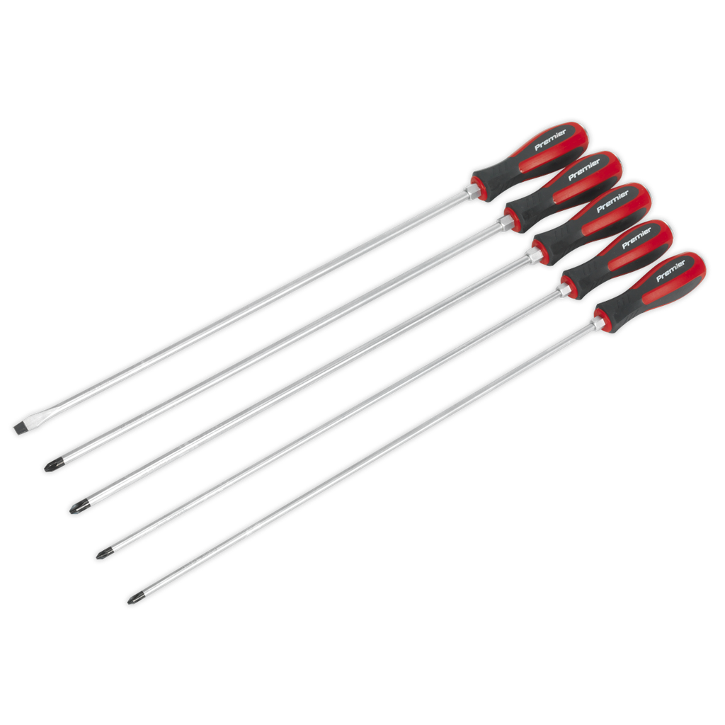Sealey Extra-Long Hammer-Thru Screwdriver Set 450mm 5pc