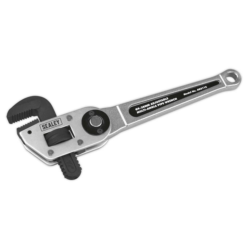 Sealey Premier Adjustable Multi-Angle Pipe Wrench 9-38mm