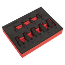 Sealey Premier Low Profile Hex Impact Socket Bit Set 1/4" & 3/8"