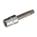 Sealey Premier Spline Socket Bit 1/2"Sq Drive M14 x 100mm