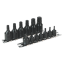 Sealey Premier TRX-Star* Socket Bit Set 1/4" & 3/8"Sq Drive 13pc