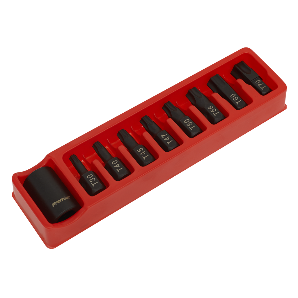 Premier TRX-Star* Impact Bit & Holder Set 1/2"Sq Drive 9pc