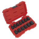 Sealey Premier Lock-On™ Impact Socket Set 1/2"Sq Drive 13pc