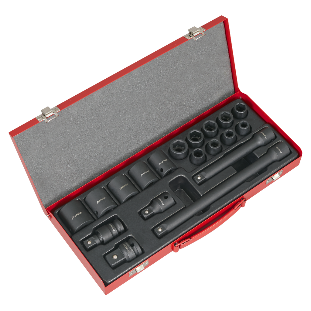 Sealey Premier Impact Socket Set 1/2"Sq Drive 19pc