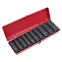 Sealey Premier Deep Impact Socket Set 1/2"Sq Drive 10pc