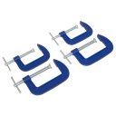 G-Clamp Set 75mm & 100mm 4pc