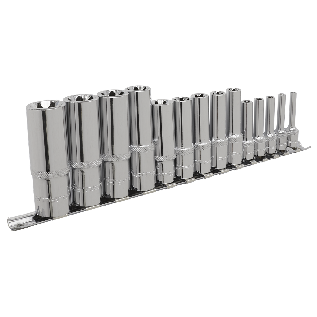 Premier TRX-Star* Deep Socket Set 1/4", 3/8" & 1/2"Sq Drive E4-E24 14pc
