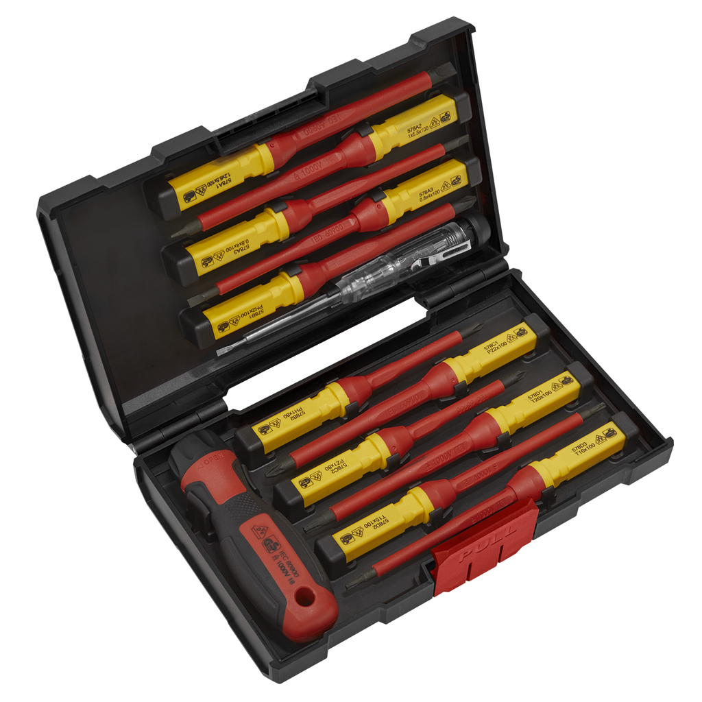 Sealey Premier Interchangeable Screwdriver Set 13pc - VDE Approv