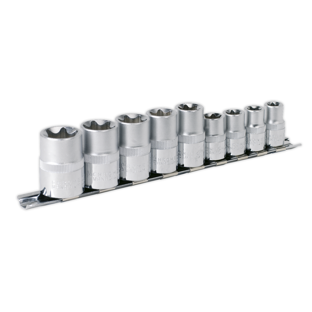 Sealey Premier TRX-Star* Socket Set 3/8" & 1/2"Sq Drive E10-E14 