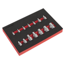 Premier TRX-Star* Socket Set 1/4", 3/8" & 1/2"Sq Drive 14pc