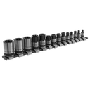 Sealey Premier Black TRX-Star* Socket Set 1/4", 3/8" & 1/2"Sq Dr