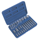 Sealey Premier TRX-Star* Socket & Bit Set 1/4", 3/8" & 1/2"Sq Dr