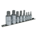 Sealey Premier Spline Socket Bit Set 1/4", 3/8" & 1/2"Sq Drive 8