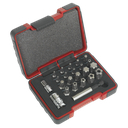 Sealey Premier TRX-P* & TRX-TS* Security Bit Set 1/4" & 3/8"Sq D