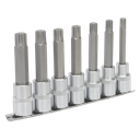 Sealey Premier Ribe Socket Bit Set 1/2"Sq Drive 100mm 7pc