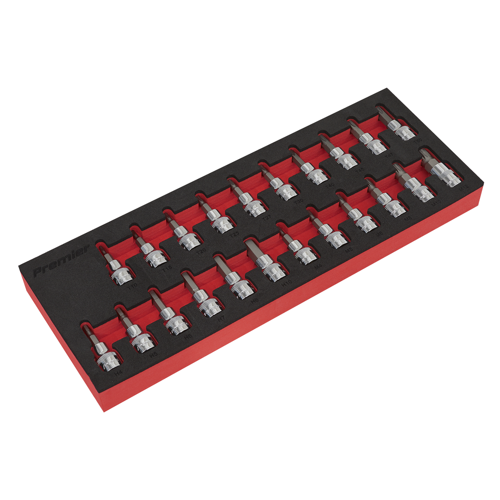 Sealey Premier TRX-Star*/Hex/Spline Socket Bit Set 3/8"Sq Drive 