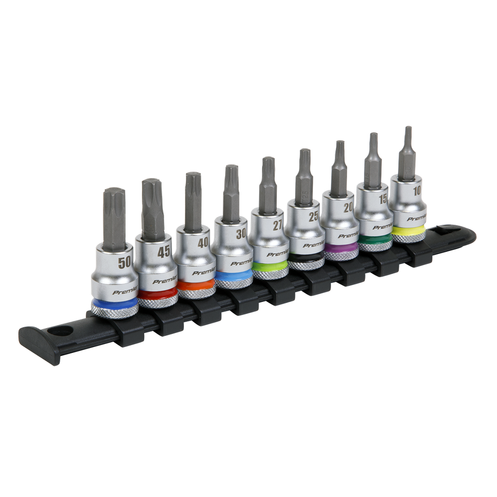 Sealey Premier Platinum TRX-Star* Socket Bit Set 3/8"Sq Drive 9p