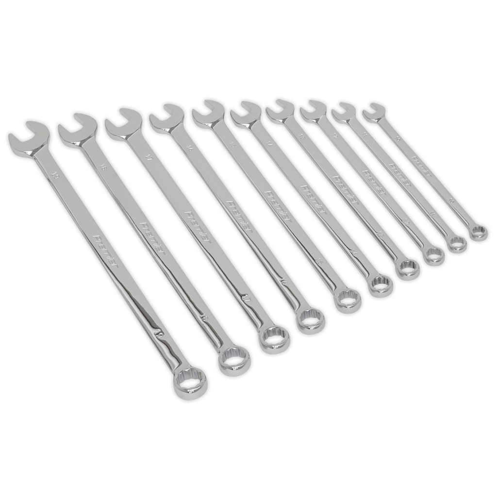 Sealey Premier Extra-Long Combination Spanner Set 10pc