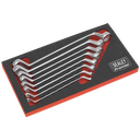 Premier Offset Double End Ring Spanner Set 8pc