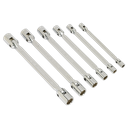 Sealey Premier Double Flexi-Head Socket Spanner Set 6pc