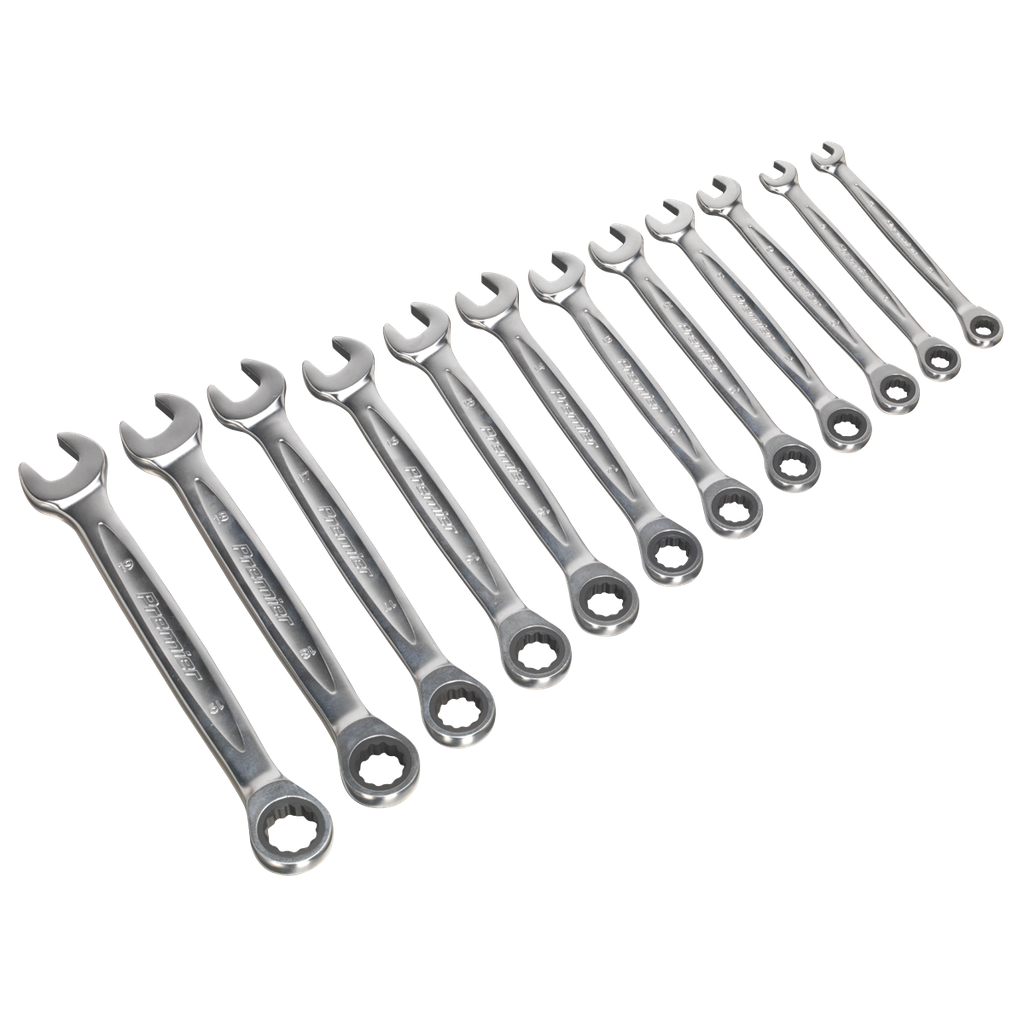 Sealey Premier Platinum Combination Ratchet Spanner Set 12pc
