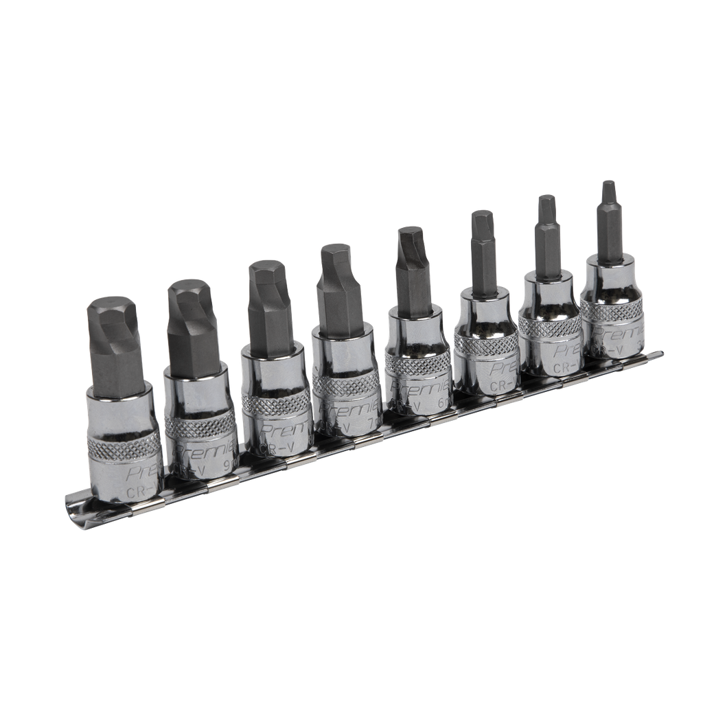 Premier Lock-On™ Hex Socket Bit Set 3/8"Sq Drive 8pc