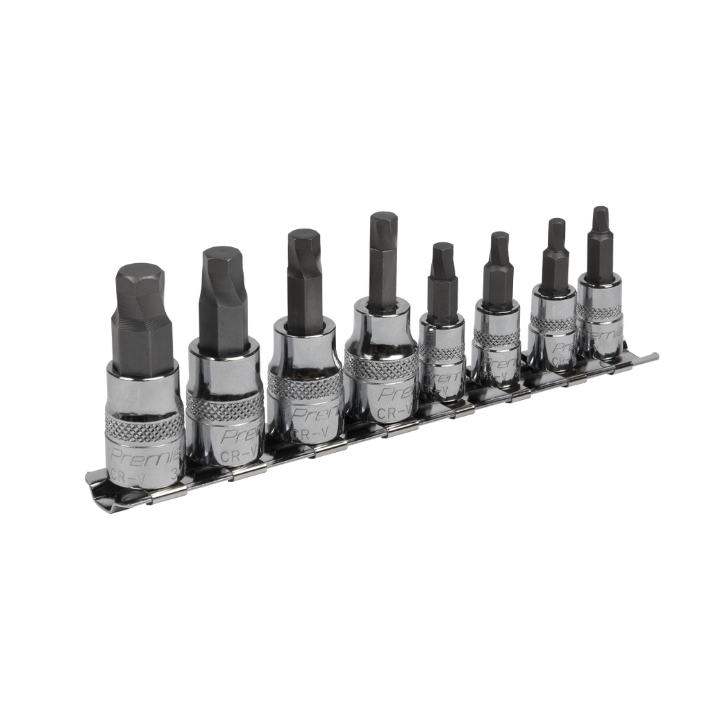 Sealey Premier Imperial Lock-On™ Hex Socket Bit Set 1/4" & 3/8"S