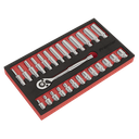 Premier Ratchet Wrench & Socket Set 1/4"Sq Drive 27pc