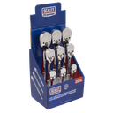 Sealey Premier Pear-Head Ratchet Wrenches with Flip Reverse 1/4", 3/8" & 1/2"Sq Drive - Display Box of 9