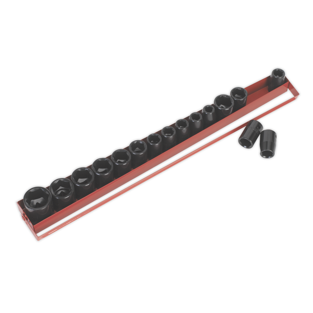 Sealey Premier Metric/Imperial Impact Socket Set 1/2"Sq Drive 16pc