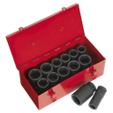 Sealey Premier Metric/Imperial Deep Impact Socket Set 3/4"Sq Drive 13pc