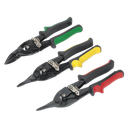 Sealey Aviation Tin Snips Set 3pc