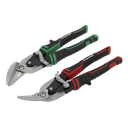 Sealey Premier High Leverage Offset Aviation Tin Snip Set 2pc