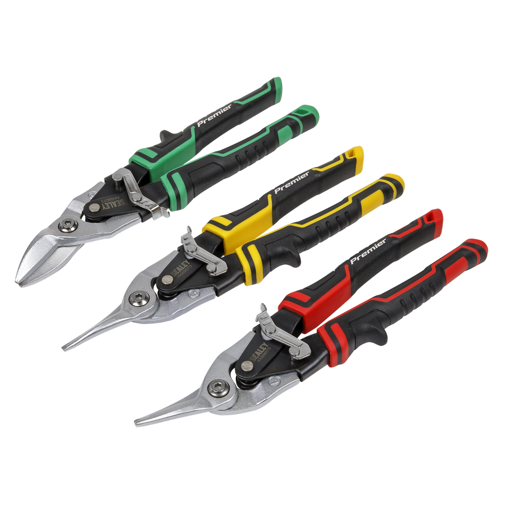 Sealey Premier High Leverage Aviation Tin Snip Set 3pc