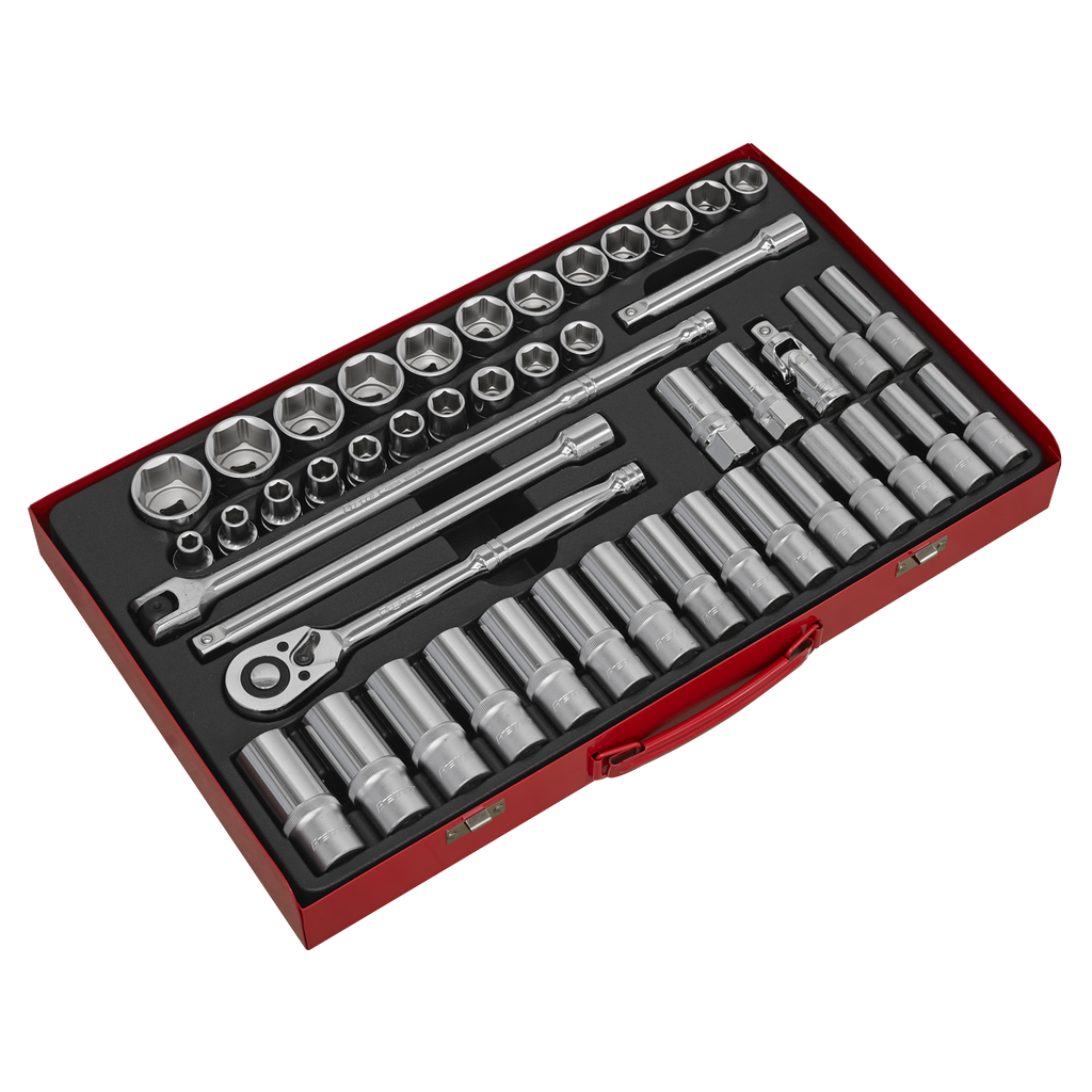 Sealey Premier Socket Set 1/2"Sq Drive 46pc