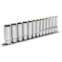 Sealey Premier Total Drive® Deep Socket Set 1/4"Sq Drive 13pc